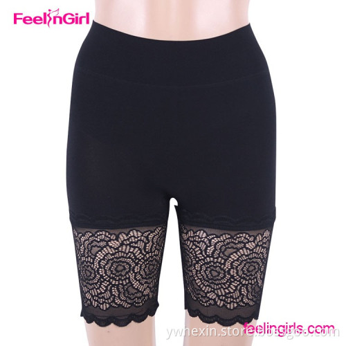 Black Lace High Waist Anti Exposure Women Panties